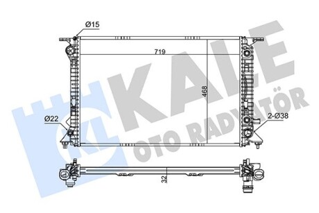 KALE VW Радиатор охлаждения Audi Q5 3.0TDI KALE OTO RADYATOR 345845