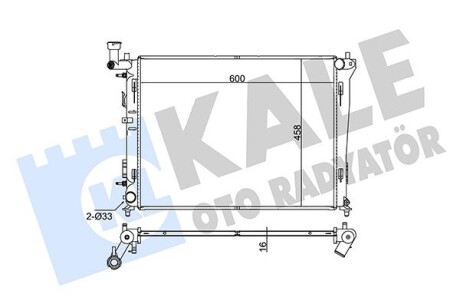 KALE KIA Радиатор охлаждения Ceed 1.4/2.0 07- KALE OTO RADYATOR 345930