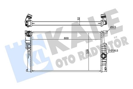 KALE BMW Радиатор охлаждения 1/2/3 F30,4 1.6d/2.0d KALE OTO RADYATOR 346075