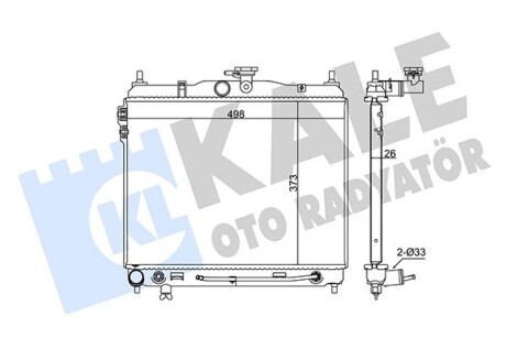 KALE HYUNDAI Радиатор охлаждения с АКПП Getz 1.6 02- KALE OTO RADYATOR 346125