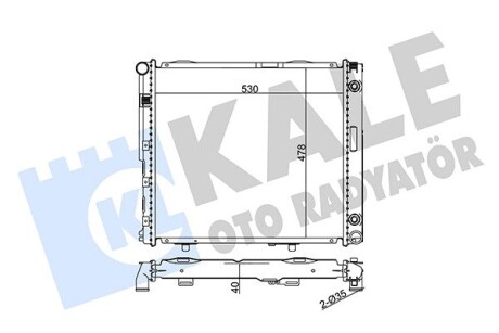 KALE DB Радиатор охлаждения W124 2.0D/3.0D 85-93 KALE OTO RADYATOR 346160