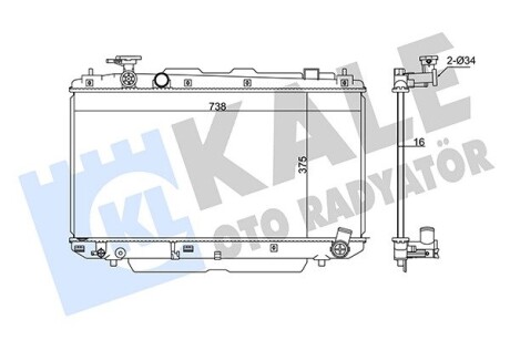 KALE TOYOTA Радиатор охлаждения Rav 4 II 2.0 00- KALE OTO RADYATOR 346215