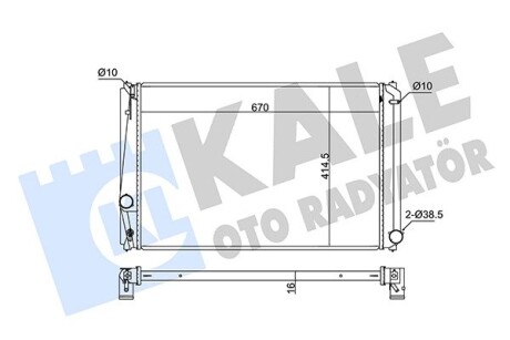 KALE TOYOTA Радиатор охлаждения Previa III,Rav 4 III,IV 2.0/2.4 05- KALE OTO RADYATOR 346220