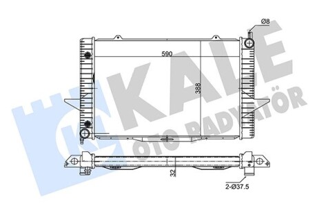 KALE VOLVO Радиатор охлаждения C70/S70/V70/XC 70 2.0/2.5 97- KALE OTO RADYATOR 346225