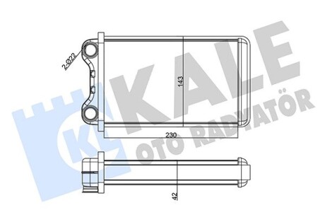 KALE AUDI Радіатор опалення A4 00-, SEAT KALE OTO RADYATOR 346245