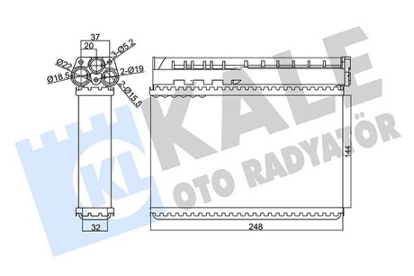 KALE BMW Радиатор отопления 3 E36,5 E39 KALE OTO RADYATOR 346270