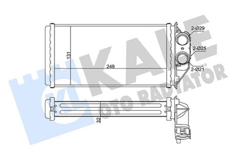 KALE PEUGEOT Радиатор отопления 307 KALE OTO RADYATOR 346290