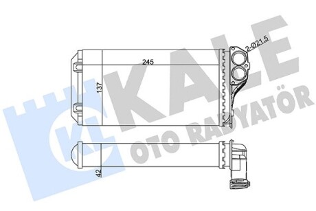 KALE PEUGEOT Радиатор отопления 307 KALE OTO RADYATOR 346310