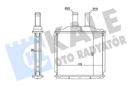 KALE CHEVROLET Радиатор отопления Lacetti,Nubira 03- KALE OTO RADYATOR 346315