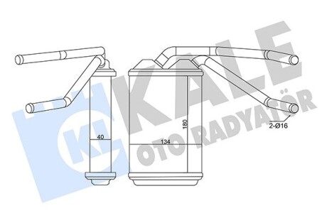 KALE DAEWOO Радиатор отопления Nexia,Espero KALE OTO RADYATOR 346320