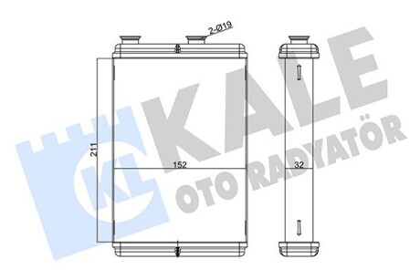 Радіатор пічки 1.9D, 01- KALE OTO RADYATOR 346365