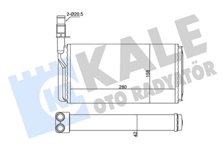 KALE FIAT Радиатор отопления Croma,Alfa Romeo 164,Lancia KALE OTO RADYATOR 346375