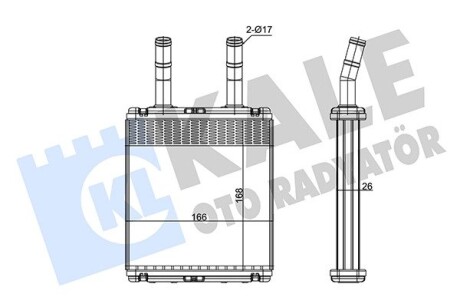 KALE HYUNDAI Радиатор отопления Accent I,II,Coupe,Getz,lantra II,Pony KALE OTO RADYATOR 346380