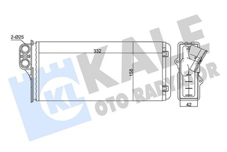 KALE RENAULT Радиатор отопления Master II,Opel Movano,Nissan Interstar 98- KALE OTO RADYATOR 346410