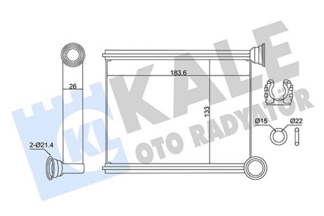 KALE RENAULT Радиатор отопления Clio IV,Kaptur,Logan,Sandero KALE OTO RADYATOR 346420