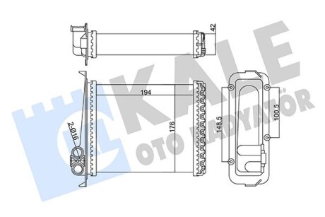 KALE VOLVO Радиатор отопления 850/C70/S70/V70,XC70 KALE OTO RADYATOR 346435