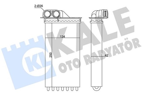 KALE CITROEN Радиатор отопления C2/3,Peugeot 1007 05- KALE OTO RADYATOR 346440