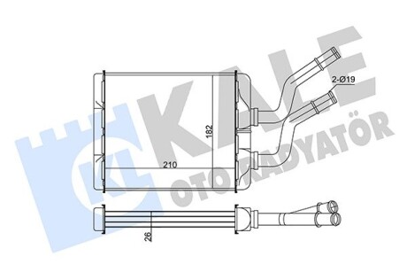 KALE FIAT Радіатор опалення Alfa Romeo 147/156 KALE OTO RADYATOR 346520