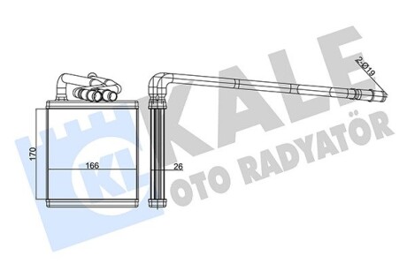 KALE FORD Радиатор отопления Fiesta VI 09- KALE OTO RADYATOR 346545