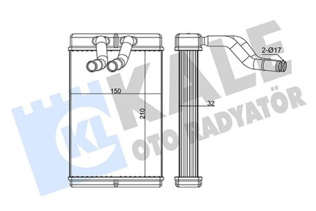 KALE HYUNDAI Радиатор отопления H-1,Starex KALE OTO RADYATOR 346550