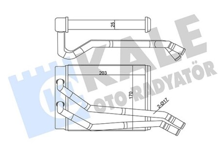 KALE HYUNDAI Радиатор отопления Santa Fe I 01- KALE OTO RADYATOR 346555