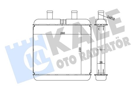 KALE FIAT Радиатор отопления Iveco Daily III 99- KALE OTO RADYATOR 346590