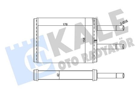 KALE MAZDA Радиатор отопления 626 IV,Xedos 6 91- KALE OTO RADYATOR 346595