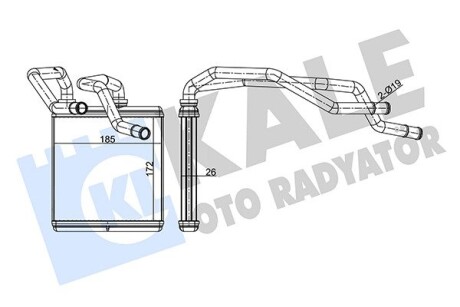 KALE NISSAN Радиатор отопления Qashqai,X-Trail 07- KALE OTO RADYATOR 346650