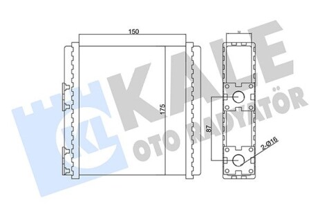 KALE NISSAN Радиатор отопления Micra I,II,Primera,Sunny III KALE OTO RADYATOR 346655