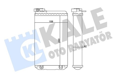 KALE OPEL Радиатор отопления Omega A,Senator B KALE OTO RADYATOR 346670