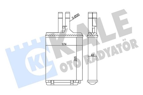 KALE OPEL Радиатор отопления Vectra B KALE OTO RADYATOR 346675