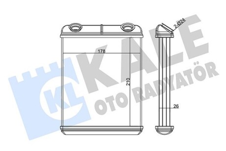 KALE RENAULT Радиатор отопления Espace IV,Laguna II KALE OTO RADYATOR 346715