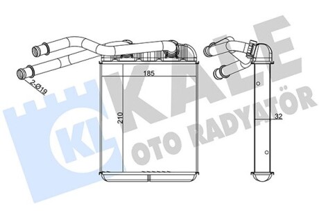 KALE VW Радиатор печки Amarok,Touareg,Porsche,Audi Q7 06- KALE OTO RADYATOR 346740