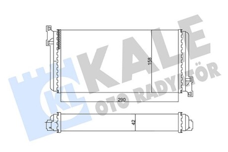 KALE DB Радиатор отопления W201 KALE OTO RADYATOR 346790