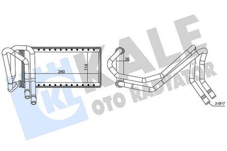 KALE LANDROVER Радиатор отопления Discovery III,Range Rover Sport 04- KALE OTO RADYATOR 346830