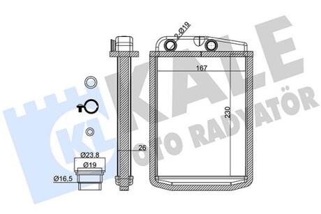 KALE CITROEN Радиатор отопления Jumper,Fiat Ducato,Peugeot Boxer 06- KALE OTO RADYATOR 346845