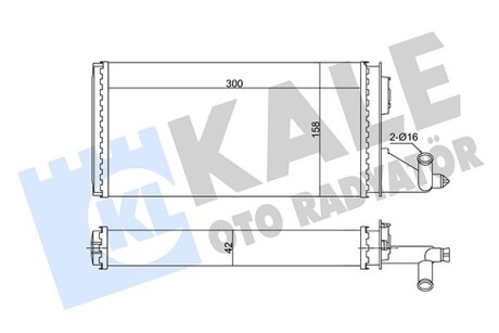 KALE FIAT Радиатор отопления Iveco Daily II 89- KALE OTO RADYATOR 347095