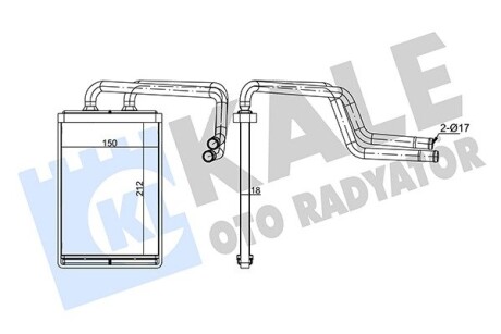 KALE HYUNDAI Радиатор отопления Coupe,Elantra 00- KALE OTO RADYATOR 347140