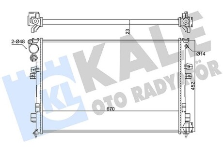 KALE CITROEN Радиатор охлаждения Evasion,Jumpy,Fiat Scudo,Peugeot 806,Expert 1.9TD/2.0HDI KALE OTO RADYATOR 347220