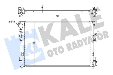 KALE CITROEN Радиатор охлаждения Evasion,Jumpy,Fiat Scudo,Peugeot 806,Expert 1.9TD/2.0HDI KALE OTO RADYATOR 347225 (фото 1)