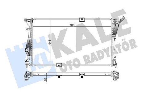 KALE RENAULT Радиатор охлаждения Trafic II,Opel Vivaro 2.0dCi/CDTi 06- KALE OTO RADYATOR 347250