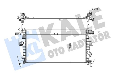 KALE FORD C-Max II,Focus III,Радиатор охлаждения 1.6 10- KALE OTO RADYATOR 347280