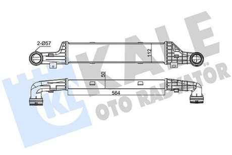 KALE DB Интеркулер W204/212 07- KALE OTO RADYATOR 347300
