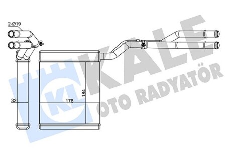 KALE FORD Радиатор отопления Galaxy,Mondeo IV,S-Max 06- KALE OTO RADYATOR 347375