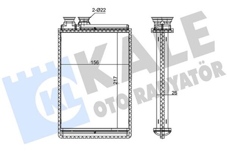 KALE CITROEN Радиатор отопления Berlingo,C4 Picasso,C5 III,Peugeot 407,Partner 08- KALE OTO RADYATOR 347385