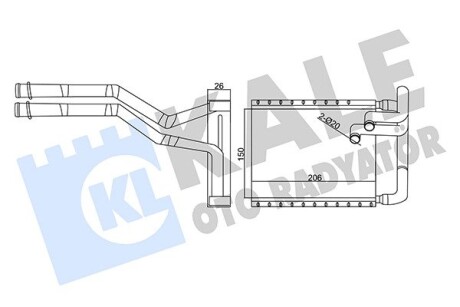 KALE HYUNDAI Радиатор отопления i30,Kia Ceed KALE OTO RADYATOR 347395