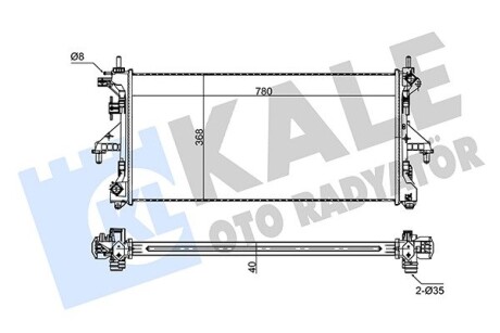 KALE CITROEN Радиатор охлаждения Jumper,Peugeot Boxer 3.0HDI 06- KALE OTO RADYATOR 347440