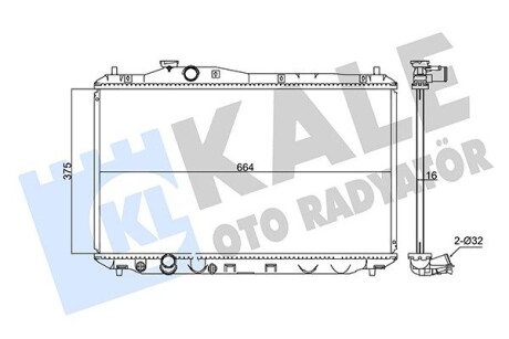 KALE HONDA Радиатор охлаждения Civic IX 1.8 12- KALE OTO RADYATOR 347550