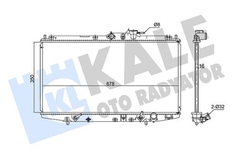 KALE HONDA Радиатор охлаждения Accord VI 1.6/2.3 98- KALE OTO RADYATOR 347585