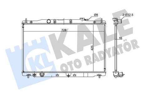 KALE HONDA Радиатор охлаждения CR-V IV 2.0/2.4 12- KALE OTO RADYATOR 347735